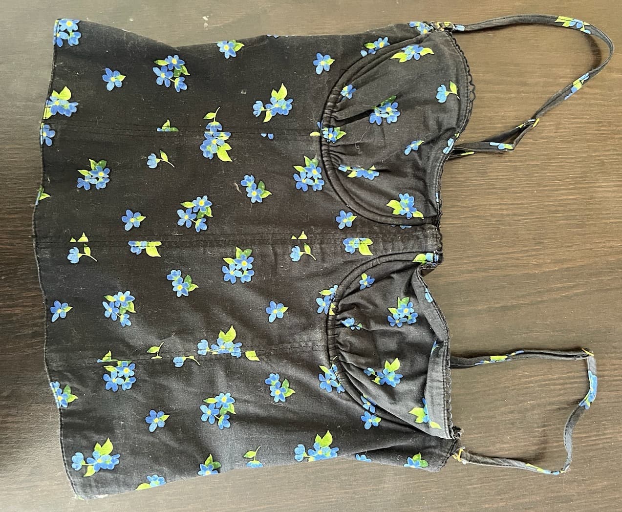 Blue Floral corset top photo 1
