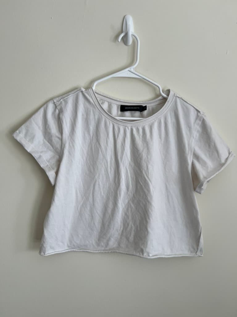 White Crop T-Shirt photo 1