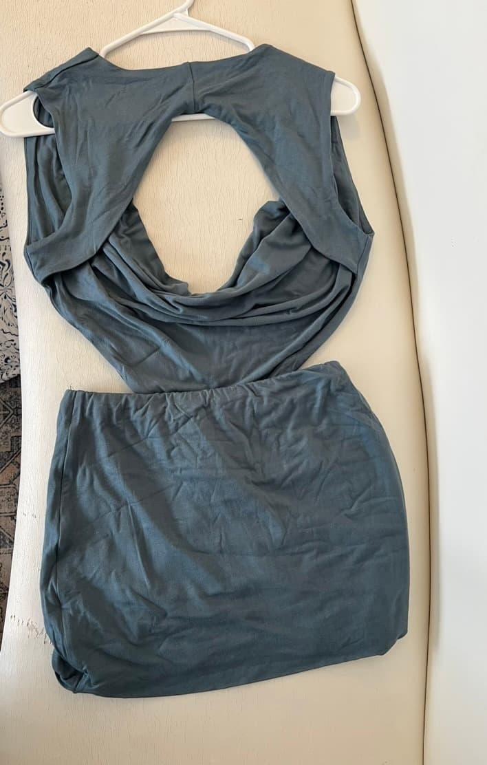 Gray Cutout Dress photo 2